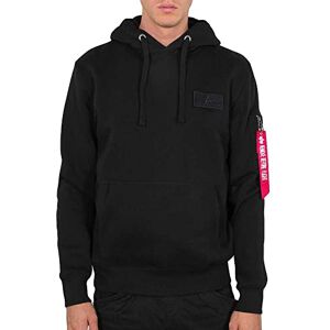 Alpha Industries Red Stripe Hoody Huvtröja Sweat för män Black Alpha Industries Red Stripe Hoody Huvtröja Sweat för män Black