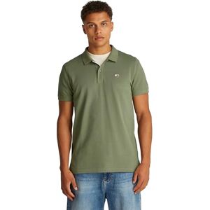 Tommy Jeans Män TJM SLIM PLACKET POLO EXT S/S Polo, Grön, 3XL, Grön (Aruba Grön), 3XL Tommy Jeans Män TJM SLIM PLACKET POLO EXT S/S Polo, Grön, 3XL, Grön (Aruba Grön), 3XL