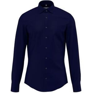 Seidensticker Silkesdekal herr business skjorta – slim fit – lätt att stryka – Kent krage – långärmad – 100% bomull, blå, 44 SE Seidensticker Silkesdekal herr business skjorta – slim fit – lätt att stryka – Kent krage – långärmad – 100% bomull, blå, 44 SE