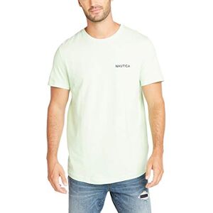 Nautica Kortärmad T-shirt med rund hals för män, Patina grön solid, M Nautica Kortärmad T-shirt med rund hals för män, Patina grön solid, M