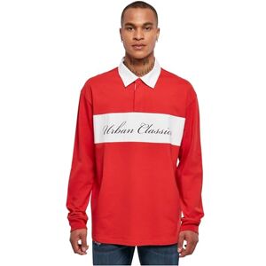 Urban Classics Herr överdimensionerad rugby långärmad t-shirt, hured, XXL, Hugered, XXL Urban Classics Herr överdimensionerad rugby långärmad t-shirt, hured, XXL, Hugered, XXL