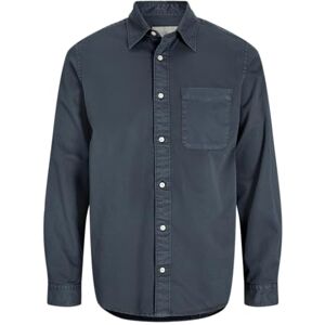 JACK & JONES Jprccdover Twill L/S skjorta, Indiskt bläck, M JACK & JONES Jprccdover Twill L/S skjorta, Indiskt bläck, M