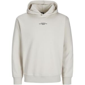 JACK & JONES JACK&JONES JCOALPHA Mountain Print Sweat Hood, Moonbeam, S JACK & JONES JACK&JONES JCOALPHA Mountain Print Sweat Hood, Moonbeam, S