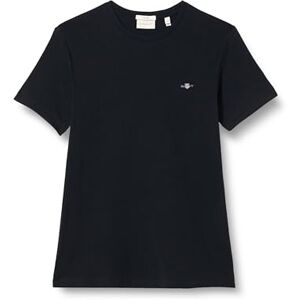GANT Slim Shield SS T-shirt för män, svart, standard, svart, XXS GANT Slim Shield SS T-shirt för män, svart, standard, svart, XXS