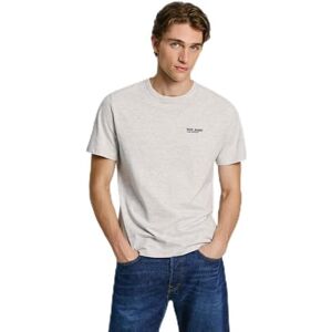 Pepe Jeans herr Sam T-shirt, T-shirt, Grå, M, Grå (Ljusgrå Marl), M Pepe Jeans herr Sam T-shirt, T-shirt, Grå, M, Grå (Ljusgrå Marl), M