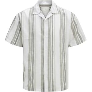JACK & JONES Jprccsummer Stripe Resort S/S Shirt Sn, Vetiver, L JACK & JONES Jprccsummer Stripe Resort S/S Shirt Sn, Vetiver, L