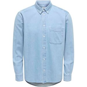 Only & Sons Onsorson Reg. Oxford York DNM skjorta Noos (2-pack), Ljusblå denim, M Only & Sons Onsorson Reg. Oxford York DNM skjorta Noos (2-pack), Ljusblå denim, M