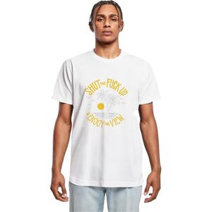 herr Shut The Fuck Up & Enjoy The View Tee XL White, Vit, XL herr Shut The Fuck Up & Enjoy The View Tee XL White, Vit, XL