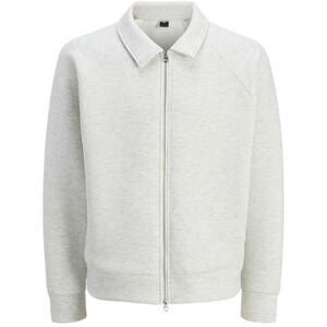 JACK & JONES Jcodynamic Sweat Zip High Neck, Vit melange, L JACK & JONES Jcodynamic Sweat Zip High Neck, Vit melange, L