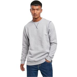 Urban Classics Mäns ekologiska kontrast Flatlock Stitched Crew huvtröja, Grå/mörkblå, 4XL Urban Classics Mäns ekologiska kontrast Flatlock Stitched Crew huvtröja, Grå/mörkblå, 4XL