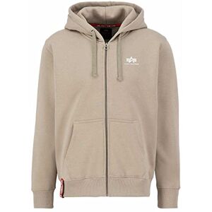 Alpha Industries Basic Zip Hoody SL Hooded Sweat-Huvtröja för män Vintage Sand Alpha Industries Basic Zip Hoody SL Hooded Sweat-Huvtröja för män Vintage Sand