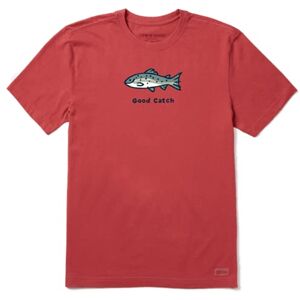 Life Is Good Vintage Crusher Graphic T-shirt Off-Road Jake T-shirt herr, Fin fångst, färgad röd, L Life Is Good Vintage Crusher Graphic T-shirt Off-Road Jake T-shirt herr, Fin fångst, färgad röd, L