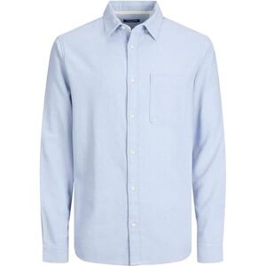 JACK & JONES Jorroger Melange skjorta Ls skjorta, Kashmirblå/detalj:/melerad, M JACK & JONES Jorroger Melange skjorta Ls skjorta, Kashmirblå/detalj:/melerad, M