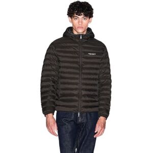 Giorgio Armani Men's Essential, långärmad vadderad sidobokstäver logotyp, choklad, XL, Choklad, XL Giorgio Armani Men's Essential, långärmad vadderad sidobokstäver logotyp, choklad, XL, Choklad, XL