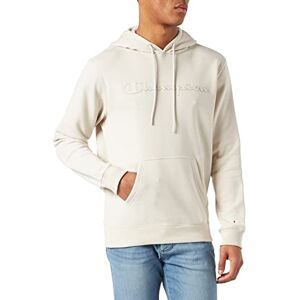 Champion Amerikansk klassiker stor logotyp sweatshirt med huva för män, Tortora, S Champion Amerikansk klassiker stor logotyp sweatshirt med huva för män, Tortora, S