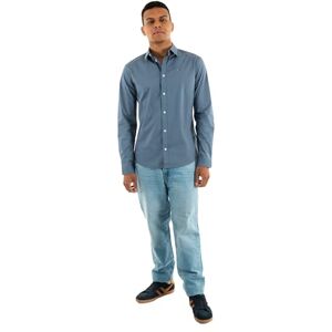 Tommy Jeans herr L/S skjorta, Grå (blått ögonblick), XS Tommy Jeans herr L/S skjorta, Grå (blått ögonblick), XS