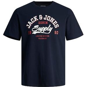 JACK & JONES Kortärmad skjorta för män, marinblå blazer, XL JACK & JONES Kortärmad skjorta för män, marinblå blazer, XL