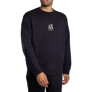 Giorgio Armani Men's Icon Project, broderad logotyp, crewneck tröja, djup marinblå, XXL, djup marin, XXL Giorgio Armani Men's Icon Project, broderad logotyp, crewneck tröja, djup marinblå, XXL, djup marin, XXL