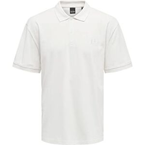Only & Sons Onsherrison Ovz logotyp Emb Ss pikétröja för män, Molndansare, S Only & Sons Onsherrison Ovz logotyp Emb Ss pikétröja för män, Molndansare, S