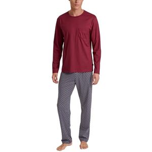 CALIDA mäns avslappning tryck pyjamasset, Mars-röd, 56 CALIDA mäns avslappning tryck pyjamasset, Mars-röd, 56