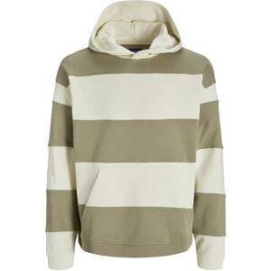 JACK & JONES JACK&JONES JOREATON Blocking Sweat Hood, Silver sa/ränder: antik vit, S JACK & JONES JACK&JONES JOREATON Blocking Sweat Hood, Silver sa/ränder: antik vit, S