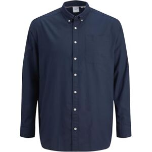 JACK & JONES Enfärgad plusstorlek herrskjorta basic överdimensionerad långärmad skjorta Uni Business JJEOXFORD, marin blazer, 4XL JACK & JONES Enfärgad plusstorlek herrskjorta basic överdimensionerad långärmad skjorta Uni Business JJEOXFORD, marin blazer, 4XL
