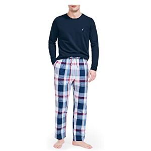 Nautica Pyjamasbyxor för män, Röd/blå, S Nautica Pyjamasbyxor för män, Röd/blå, S