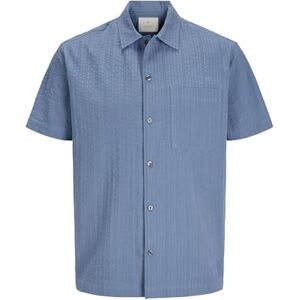 JACK & JONES Jprcceaston Seersucker S/S skjorta, Koronettblå, S JACK & JONES Jprcceaston Seersucker S/S skjorta, Koronettblå, S