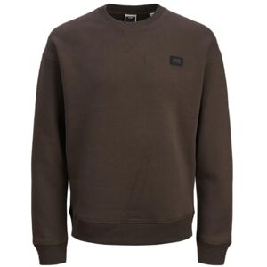 JACK&JONES PLUS Jcoclassic twill sweat crew neck N pls tröja, Försegling brun, 5XL JACK&JONES PLUS Jcoclassic twill sweat crew neck N pls tröja, Försegling brun, 5XL