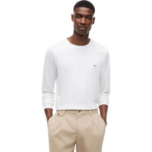 Tommy Hilfiger Herr Slim Fit Stretch Bomull Långärmad Topp, Vit (vit), M Tommy Hilfiger Herr Slim Fit Stretch Bomull Långärmad Topp, Vit (vit), M