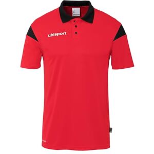 uhlsport Squad 27 pikétröja – pikétröja herr, dam och barn – t-shirt med polokrage, Röd/svart, M uhlsport Squad 27 pikétröja – pikétröja herr, dam och barn – t-shirt med polokrage, Röd/svart, M