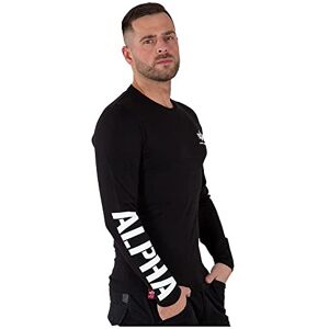 Alpha Industries Sleeve Print Heavy LS Långärmad för män Black Alpha Industries Sleeve Print Heavy LS Långärmad för män Black