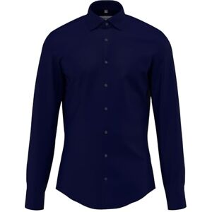 Seidensticker Silkesdekal herr business skjorta – slim fit – lätt att stryka – Kent krage – långärmad – 100% bomull, blå, 36 SE Seidensticker Silkesdekal herr business skjorta – slim fit – lätt att stryka – Kent krage – långärmad – 100% bomull, blå, 36 SE