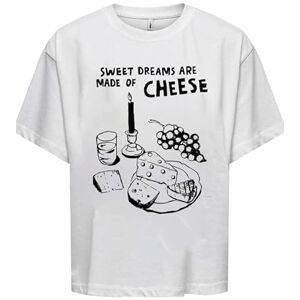 ONLY Onlpenny Life Reg S/S Food Top Box JRS, Ljus vit, M ONLY Onlpenny Life Reg S/S Food Top Box JRS, Ljus vit, M
