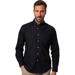 JP 1880 , män, stora storlekar, linneblandning, skjorta, långärmad, knappkrage, modern passform, blå, 4XL JP 1880 , män, stora storlekar, linneblandning, skjorta, långärmad, knappkrage, modern passform, blå, 4XL