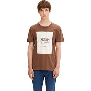 TOM TAILOR Denim Herr T-shirt med tryck 1033036, 15037 Light Wood Brown, S TOM TAILOR Denim Herr T-shirt med tryck 1033036, 15037 Light Wood Brown, S
