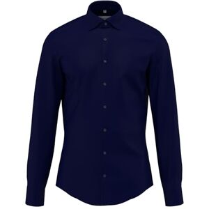 Seidensticker Silkesdekal herr business skjorta – slim fit – lätt att stryka – Kent krage – långärmad – 100% bomull, blå, 42 SE Seidensticker Silkesdekal herr business skjorta – slim fit – lätt att stryka – Kent krage – långärmad – 100% bomull, blå, 42 SE