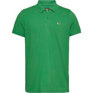 Tommy Jeans Män TJM SLIM PLACKET POLO EXT S/S Polo, Grön, XS, Grön (kustgrön), XS Tommy Jeans Män TJM SLIM PLACKET POLO EXT S/S Polo, Grön, XS, Grön (kustgrön), XS