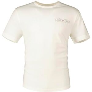 GANT Tryckt grafisk Ss T-shirt för män, Äggskal, XL GANT Tryckt grafisk Ss T-shirt för män, Äggskal, XL