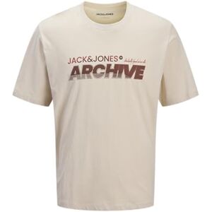 JACK & JONES Jjbrat Tee Ss Crew Neck, Moonbeam, S JACK & JONES Jjbrat Tee Ss Crew Neck, Moonbeam, S