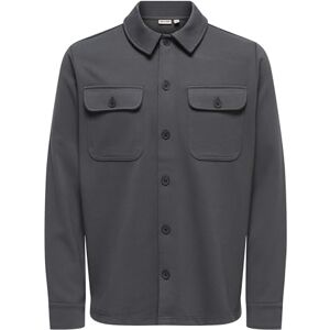 Only & Sons Onsnewkodyl Overshirt Sweat Noos, Grå kritstreck, S Only & Sons Onsnewkodyl Overshirt Sweat Noos, Grå kritstreck, S