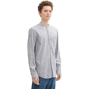 TOM TAILOR Denim herrskjorta, 36059 – marinblå vit struktur, XXL TOM TAILOR Denim herrskjorta, 36059 – marinblå vit struktur, XXL