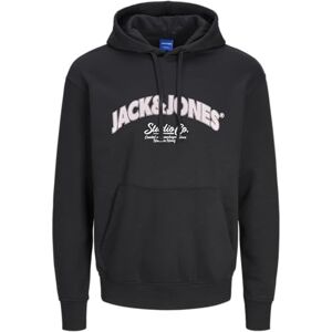 JACK & JONES JACK&JONES Jorbronx Arch Big Sweat Hood Ub, svart, S JACK & JONES JACK&JONES Jorbronx Arch Big Sweat Hood Ub, svart, S