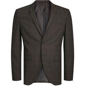 JACK & JONES Bestseller A/S Jprsolaris Check Blazer Sn kavaj, Choklad tårta/kontroller: superslim fit, 46 JACK & JONES Bestseller A/S Jprsolaris Check Blazer Sn kavaj, Choklad tårta/kontroller: superslim fit, 46