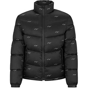 HUGO Balto2321 herr vadderad jacka av återvunnen materialblandning med handskrivna logotyper, Black1, S HUGO Balto2321 herr vadderad jacka av återvunnen materialblandning med handskrivna logotyper, Black1, S