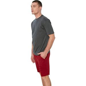 Trendyol Herr antracit manlig basic 100% bomull avslappnad passform rund krage kortärmad t-shirt, antracit, medium Trendyol Herr antracit manlig basic 100% bomull avslappnad passform rund krage kortärmad t-shirt, antracit, medium