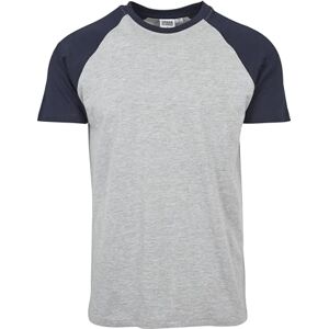 Urban Classics herr baseball t-shirt, kontrast kortärmad t-shirt, sportskjorta, rund hals, 100% jersey bomull tillgänglig, storlekar: S-5XL, Grå/marinblå, 5XL Urban Classics herr baseball t-shirt, kontrast kortärmad t-shirt, sportskjorta, rund hals, 100% jersey bomull tillgänglig, storlekar: S-5XL, Grå/marinblå, 5XL
