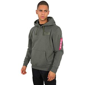 Alpha Industries Hoody med ryggtryck-herr Hooded Sweat Dark Olive Alpha Industries Hoody med ryggtryck-herr Hooded Sweat Dark Olive