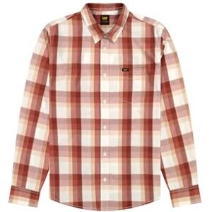 Lee Button DOWN, Röd lerpläd, L Lee Button DOWN, Röd lerpläd, L