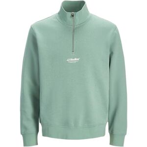 JACK & JONES Jjesoho Sweat Quarter Zip Hn Noos, Mineralblå, XL JACK & JONES Jjesoho Sweat Quarter Zip Hn Noos, Mineralblå, XL